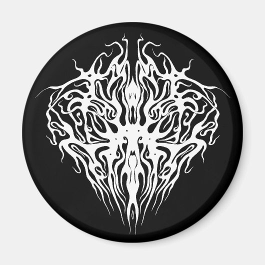 Design eines Abstrakt-gebrochenen Herzstamms Magnet (Vorne)