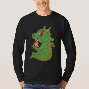 Design eines Drachenbabys, das ein leckeres Pizzas T-Shirt