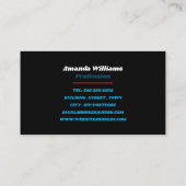 Design eines Funky-Schriftartes, Retro-Stil Visitenkarte (Rückseite)