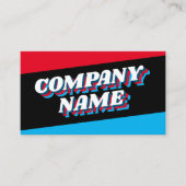 Design eines Funky-Schriftartes, Retro-Stil Visitenkarte (Vorderseite)