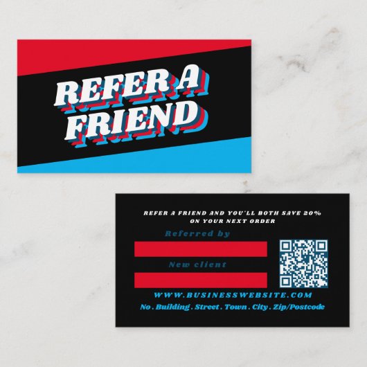 Design eines Funky-Schriftartes, Retro-Style-Refer Begleitkarte (Vorne/Hinten)