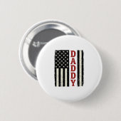 Design eines gestressten Daddy American Flag-Shirt Button (Vorne & Hinten)
