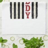 Design eines gestressten Daddy American Flag-Shirt Geschirrtuch (Gefaltet)