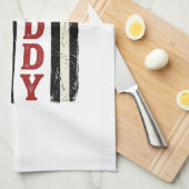 Design eines gestressten Daddy American Flag-Shirt Geschirrtuch (Viertel Falte)