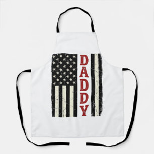 Design eines gestressten Daddy American Flag-Shirt Schürze