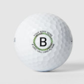 Design eines grünen Metallic-Kronen-Logos ・ Benutz Golfball (Vorderseite)