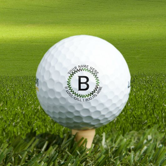 Design eines grünen Metallic-Kronen-Logos ・ Benutz Golfball