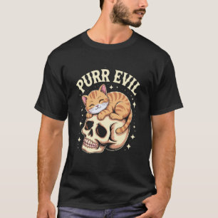 Design eines schnurrenden bösen Katzenschädels, sü T-Shirt