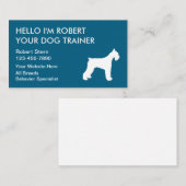 Design einfacher Hunde-Schulungen Business Cards Visitenkarte (Vorne/Hinten)