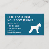 Design einfacher Hunde-Schulungen Business Cards Visitenkarte (Vorderseite)