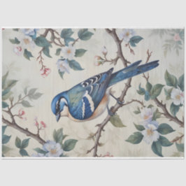 Design-Entsprechung für Vintages Frühjahr-Bluebird Seidenpapier