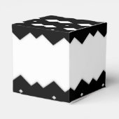 Design-Favoriten-Box für Schwarz und Weiß Zig Zags Geschenkschachtel (Rückseite)