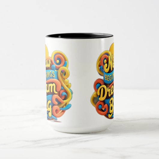 Design Featuring an inspiring message for a fruitf Tasse (Zentrum)