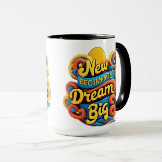 Design Featuring an inspiring message for a fruitf Tasse (VorderseiteRechts)