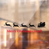 Design-Fenster für Schlitten und Rentier des Weihn Fensteraufkleber (Blatt 2)