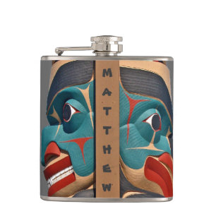 Design-Flasche für Totem im Nordwesten des Pazifik Flachmann