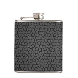 Design-Flasche mit schwarzem Pebbled Flachmann
