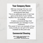 Design-Flyer für kommerzielle Reinigung Cartoon Flyer (Hinten)