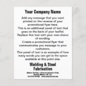 Design-Flyer für Schweißgeräte und Cartoon Flyer (Hinten)