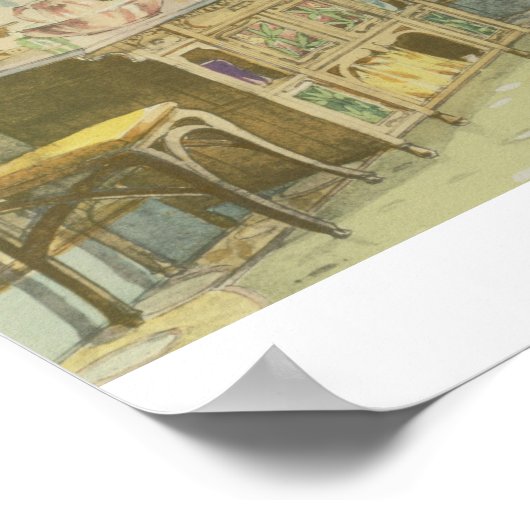 Design for a Bathroom, from 'Interieurs Modernes', Poster (Ecke)