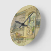 Design for a Bathroom, from 'Interieurs Modernes', Runde Wanduhr (Winkel)