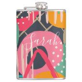 Design für abstrakte geometrische Monogrammnamen Flachmann (Vorderseite)