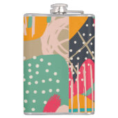 Design für abstrakte geometrische Monogrammnamen Flachmann (Rückseite)