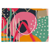 Design für abstrakte geometrische Monogrammnamen Große Geschenktüte (Rückseite)