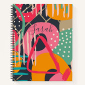 Design für abstrakte geometrische Monogrammnamen Notizblock (Vorderseite)