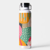 Design für abstrakte geometrische Monogrammnamen Trinkflasche (Rückseite)