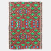 Design für afrikanisches Fabric Red Green Blue Decke (Vorderseite Vertikal)