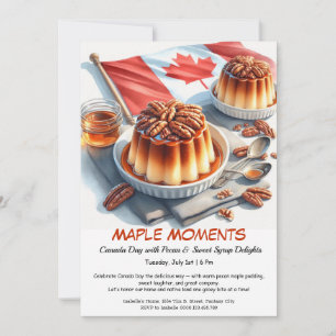 Design für Ahorn und Pecan Pie   Kanada-Tag Einladung