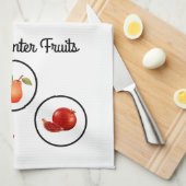 Design für Apfel, Birnen und Granatäpfel Geschirrtuch (Viertel Falte)