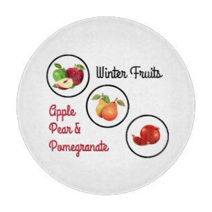 Design für Apfel, Birnen und Granatäpfel Schneidebrett