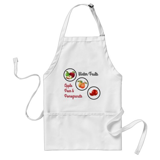 Design für Apfel, Birnen und Granatäpfel Schürze (Vorne)