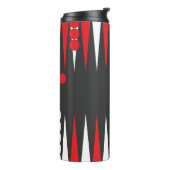 Design für Backgammon-Mainboards und Schachbretter Thermosbecher (Nach links gedreht)