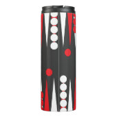 Design für Backgammon-Mainboards und Schachbretter Thermosbecher (Rückseite)