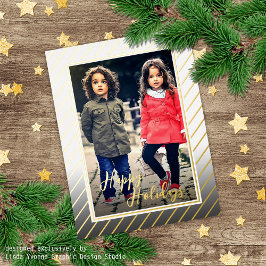 Design für benutzerdefinierte elegante Frohe Festt Folien Feiertagspostkarte