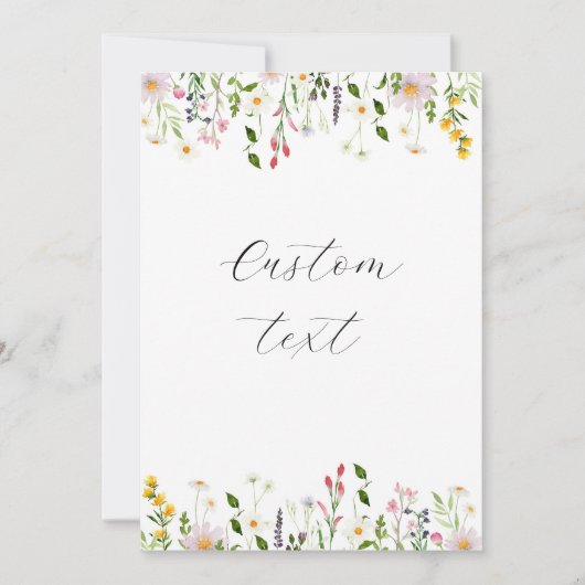 Design für benutzerdefinierte Wildblumen Einladung (Vorderseite)