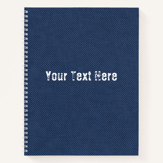 Design für benutzerdefiniertes Notebook Blue Jeans Notizblock (Vorderseite)