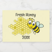 Design für Bienen und Honeycomb Lebensmitteletikett (Einzelnes Label)