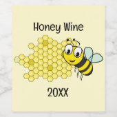 Design für Bienen und Honeycomb Weinetikett (Einzelnes Label)
