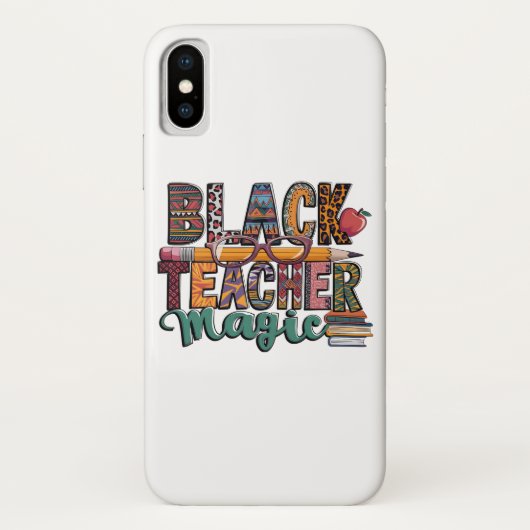 Design für Black TEACHER Magic iPhone Case (Rückseite)