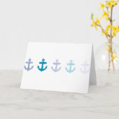 Design für blaue Anker Karte (Gelbe Blume)