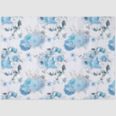 Design für blaue Floral 2 Seidenpapier (Vorderseite)
