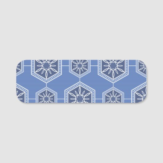 Design für blaue Ornamente Namensschild (Vorderseite)