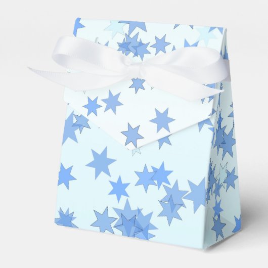 Design für blaue Sterne Geschenkschachtel (Vorderseite)