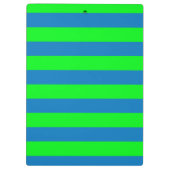 Design für blaue und grüne Streifen Klemmbrett (Rückseite)