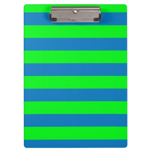 Design für blaue und grüne Streifen Klemmbrett (Vorderseite)