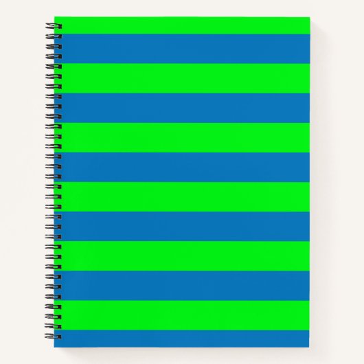 Design für blaue und grüne Streifen Notizblock (Vorderseite)